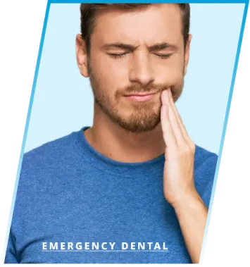a man holding his hand to his jaw