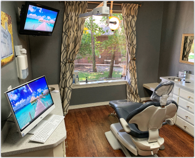 advances in dentistry operatory and patient chair with a view outside